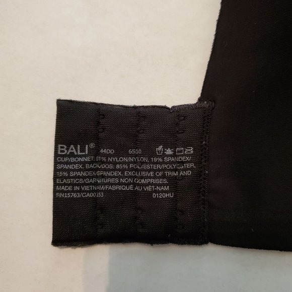 Bali 44dd One Smooth U EverSmooth Underwire Bra Black - Picture 3 of 6